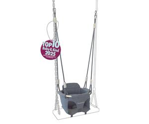 HUDORA Complemento de Columpio Toddler - Columpio de bebé con Bolsa de Transporte - Columpio Exterior Resistente con Respaldo Acolchado y cinturón de Seguridad - Asiento de Columpio hasta 12 kg