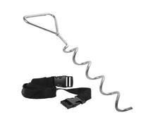 Trampoline anchors Kit de anclaje para cama elástica, Soporte Kit de anclaje para cama elástica, Acero, Negro, Plata