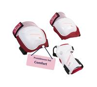 HUDORA Juego de Protectores Comfort - Juego de Manoplas, Rodilleras y Coderas - Protector para niños y jóvenes - Ideal para Patines en línea, Patinaje y monopatín - Rosa - Talla M