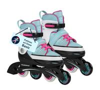 HUDORA Patines Basic en Menta - Patines para niños y Adolescentes - Tallas 30-33 - Patines Ajustables hasta 4 Tallas - Ideal como Modelo para Principiantes