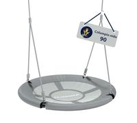 HUDORA Nido de Columpio 90 - Nido Gris de plástico para hasta 100kg - Colgante de 90cm de diámetro para Interior y Exterior