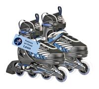 HUDORA Patines de ruedas Leon negro/azul - Patines para niños / adolescentes y adultos - tallas 37-40 - ajustables en 4 tallas - cómodos y elegantes