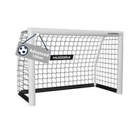 HUDORA Portería de Fútbol Avanzada 120 Blanco I para Niños/Jóvenes & Adultos I Ideal para Jardín I Impermeable & Estable para Entrenamiento de Fútbol con Red de Malla Fina