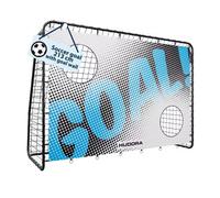 HUDORA Portería de Fútbol con Pared de GOL - Portería de fútbol Robusta para niños y Adultos al Aire Libre - Pared de Tiro con Dos Agujeros Reforzados - Goal