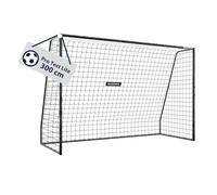 HUDORA Portería de fútbol Pro Tect 300 Lite - portería de fútbol con Bastidor Acolchado para Exteriores - Montaje rápido con Sistema Clic - Estructura de Acero Resistente para niños y jóvenes - Negro