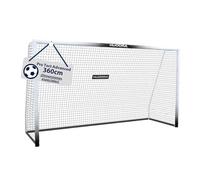 HUDORA Portería de fútbol Pro Tect 360 Advanced - Portería outdoor con red, resistente a la intemperie para niños y adultos - Montaje sencillo - Pared de tiro con cierres de velcro/cremallera - blanco