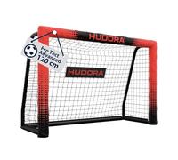 HUDORA Portería de Fútbol Pro Tect Advanced - para Exteriores, con Red, Resistente a la Intemperie, para niños y Adultos - Montaje Sencillo - Pared de Tiro Cremalleras y Velcro