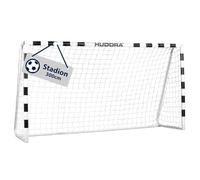 HUDORA Portería de fútbol Stadion - Portería de fútbol para niños y adultos resistente con red de malla fina hogar - Tablero de gol para actividades recreativas y entrenamiento al aire libre