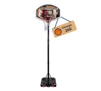 Hudora Puesto de Baloncesto Chicago - Soporte de Baloncesto Ajustable en Altura 206-260 cm - Canasta de Baloncesto móvil para niños, Adolescentes y Adultos - Canasta con Soporte y Ruedas
