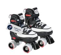HUDORA Roller Skate en rosa/negro - patines hechos de nylon - cómodos patines para niños ajustables en más de 4 tallas - elegantes patines para niños y adolescentes