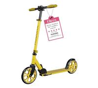 HUDORA Scooter Up 200 - Plegable Altura Regulable con Soporte - Patinete Ciudad - Canary