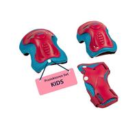 HUDORA Set de Protectores Kids - Set de muñequeras, Rodilleras y Coderas - Protectores para niños y Adultos - Ideal para Patinar en línea, Andar en Patines o en monopatín - S, Berry