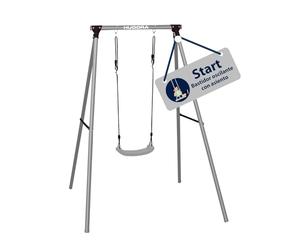 HUDORA Start Bastidor de Columpio Incl. Tablero de Columpio - Columpio Resistente a la Intemperie - Columpio Infantil Seguro para el Jardín - Bastidor de Columpio para Niños con Cuerdas Ajustables