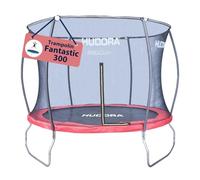 HUDORA Trampolín Fantastic 300V - Trampolín de jardín con red de seguridad - Trampolín deportivo hasta 100 kg - Cama elástica familiar con cubierta de borde para niños y adultos