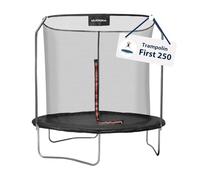 HUDORA Trampolin First 250V - Trampolín para Exteriores con Cubierta de Borde Resistente a Rayos UV y Red de Seguridad - Trampolín de jardín para niños y Adultos