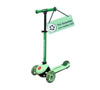 HUDORA Tri-Scooter con Ruedas LED - Scooter de 3 Ruedas con Manillar Ajustable en Altura - Rueda Trasera Ancha, rodamientos ABEC-7, Plataforma Antideslizante y Freno Trasero - Patinete Infantil