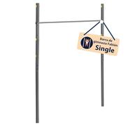 HUDORA barra de gimnasia Fabian Pro - Barra de gimnasia simple para niños y adultos - ajustable en 4 posiciones de altura - Barra fitness resistente para exteriores para hasta 100 kg