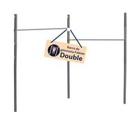 HUDORA barra de gimnasia Fabian Standard/Pro - Barra de gimnasia simple/doble para niños y adultos - ajustable en 4 posiciones de altura - Barra fitness resistente para exteriores para hasta 100 kg