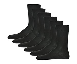 Hudson 6 Pares Calcetines Hombre, Relax Cotton Media, sin Hilos (6x 1 Par) - Negro (0005), 43-44 (6 Par)