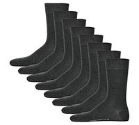 Hudson 8 Par Calcetines Hombre - Only, Media, Cintura Cómoda, Monocromo (4x 2-Pack) - Gris Mezcla (0550), 39-42 (8 Par)