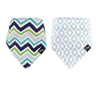 Hudson Baby Baberos unisex de algodón para bebé, Chevron, talla única