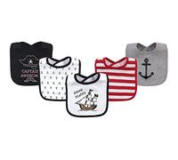 Hudson Baby Baby Girls' Cotton Drooler Bib, 5 Pack