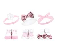 Hudson Baby Juego de regalo para niña con diadema y calcetines, Lentejuelas rosadas, talla única