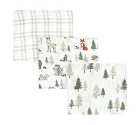 Hudson Baby Mantas unisex de muselina de algodón para bebé, animales del bosque, paquete de 3