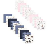 Hudson Baby Paños acolchados unisex de algodón para bebé, 20 unidades, diseño de oso alce, bosque encantado, talla única