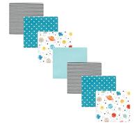 Hudson Baby Paquete de mantas unisex de franela de algodón para bebé, planetas felices, talla única