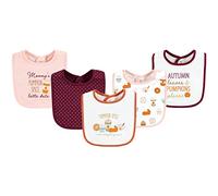 Hudson Baby Unisex Baby Cotton Bibs, Pumpkin Spice Date, One Size