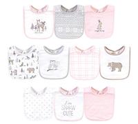 Hudson Baby Unisex Baby Cotton Bibs, Winter Forest, One Size
