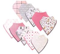 Hudson Baby Unisex Baby Cotton Fleece Bandana Bibs, Woodland, One Size