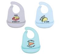 Hudson Baby Unisex Baby Silicone Bibs, Fast Food, One Size