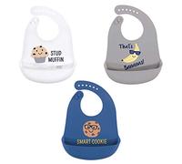 Hudson Baby Unisex Baby Silicone Bibs, Stud Muffin 3-Pack, One Size
