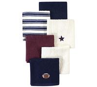 Hudson Baby Unisex Baby Super Soft Cotton Washcloths, Football, One Size