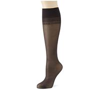 Hudson - Calcetines hasta la rodilla transparentes para mujer, color Negro 005, talla 35/38