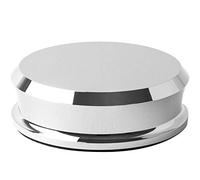 Hudson Hi-Fi SmallBen - Estabilizador de Peso con Almohadilla Protectora de Cuero, Peso Giratorio de Vinilo, estabilizador LP Duradero y Elegante, se Adapta a Cualquier Tocadiscos, Cromado