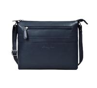 Hudson & James Bolso cruzado de cuero para mujer | Bolso de hombro con correa ajustable | Bolsa ligera para viajes, compras, trabajo y artículos esenciales para el día a día, Navy