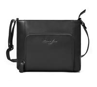 Hudson & James Bolso cruzado de cuero para mujer | Bolso de hombro pequeño con correa ajustable | Bolsa ligera para viajes, compras, trabajo y artículos esenciales cotidianos, Black