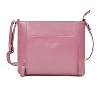 Hudson & James Bolso cruzado de cuero para mujer | Bolso de hombro pequeño con correa ajustable | Bolsa ligera para viajes, compras, trabajo y artículos esenciales cotidianos, Pink
