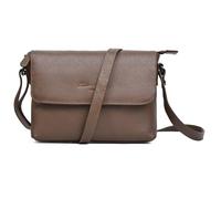 Hudson & James Bolso cruzado de piel auténtica para mujer, bolso de hombro mediano con correa ajustable, bolso bandolera ligero | Elegante bolso de viaje, trabajo, compras, uso diario, nogal