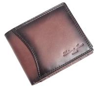 Hudson & James Cartera de piel auténtica con bloqueo RFID para hombre con tarjetero, compartimentos para billetes, bolsillo para monedas, carteras minimalistas para hombre con caja de regalo, marrón