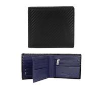 Hudson & James Cartera de piel auténtica con bloqueo RFID para hombre con tarjetero, compartimentos para billetes con cremallera, bolsillo para monedas, carteras minimalistas para hombres, Reino Unido