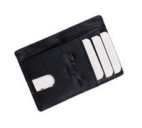 Hudson & James Cartera delgada para hombre, con bloqueo RFID, minimalista, soporte para tarjetas de crédito, cartera ligera con caja de regalo, Black, M, Contemporáneo