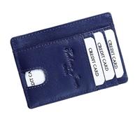 Hudson & James Cartera delgada para hombre, con bloqueo RFID, minimalista, soporte para tarjetas de crédito, cartera ligera con caja de regalo, Blue, M, Contemporáneo