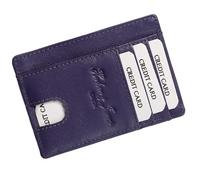 Hudson & James Cartera delgada para hombre, con bloqueo RFID, minimalista, soporte para tarjetas de crédito, cartera ligera con caja de regalo, Purple, M, Contemporáneo