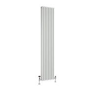 HudsonReed Radiador Tradicional Vertical en Aluminio Blanco con Columnas - 1800mm x 360mm (Columnas Dobles) - Esme