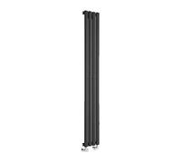 Radiador de Diseño Vertical Negro Ahorra Espacio - 1780mm x 236mm (Panel Único) - Revive