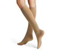 Hudson Relax Fine Druckfreier Bund Medias hasta la Rodilla de Punto para Mujer, algodón, Beige 0710, 39-42